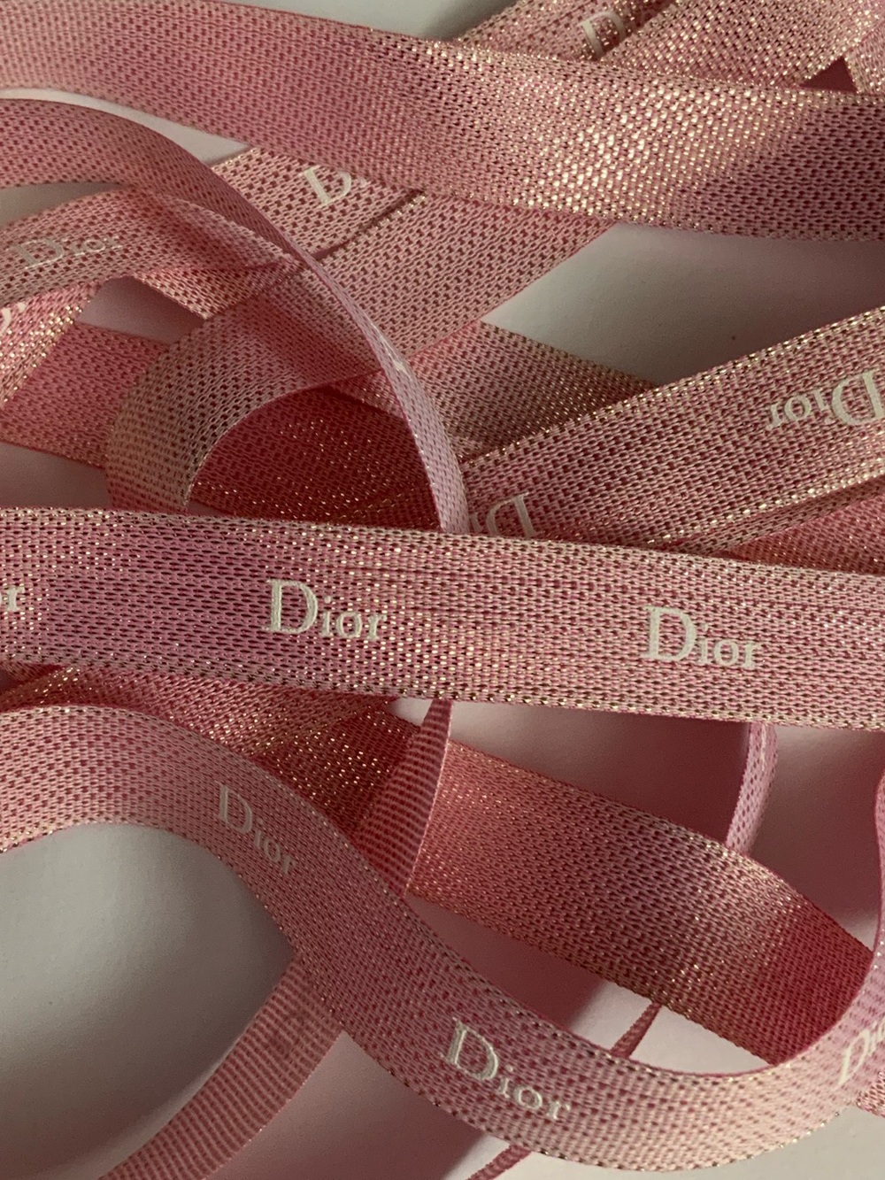 3 Yards Dior Pink Shimmer Ribbon